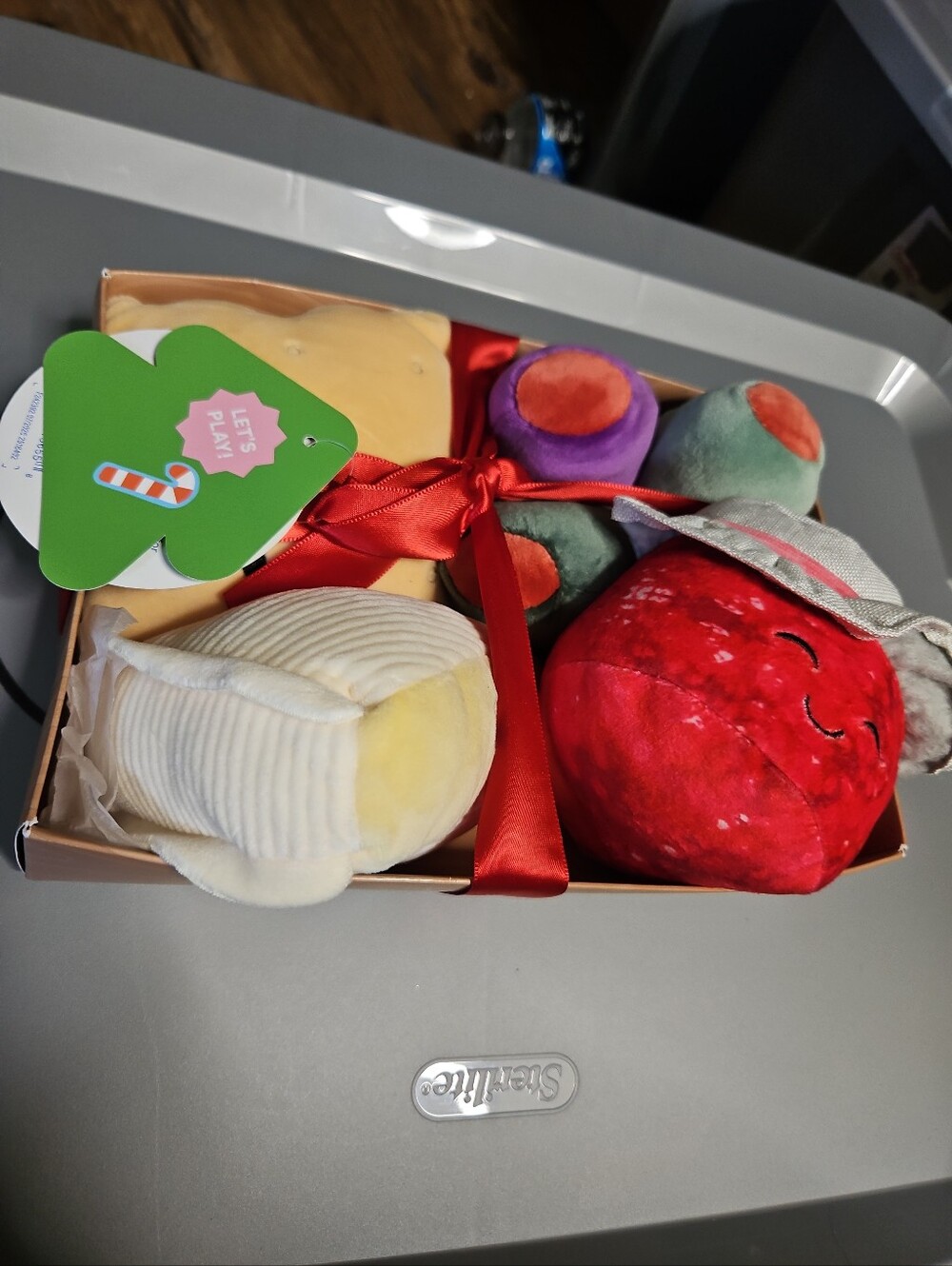 Charcuterie Box Set Brie Cheese, Jam, Olives, Square Cracker Plush - Gigglescape